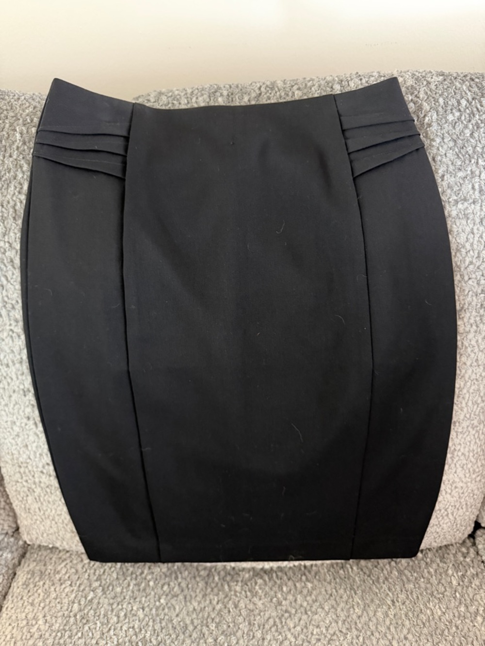 Express Women's Black Pleated-Waist Pencil Skirt